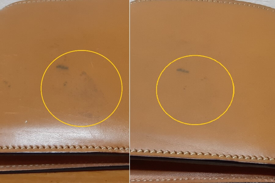 ブライドルレザー財布の汚れ落としの方法