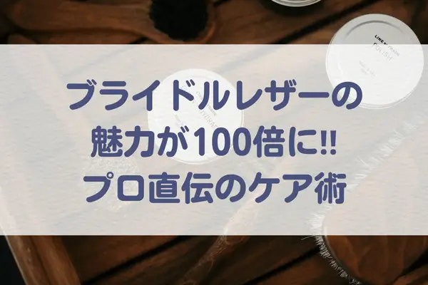 ブライドルレザーの魅力を100倍引き出す！プロ直伝のケア術